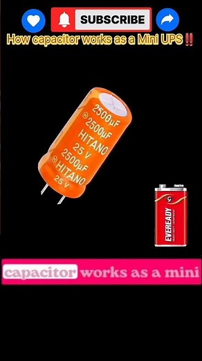 How Capacitor Works as a Mini UPS‼️