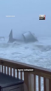 Hurricane-force wind gusts from a bomb cyclone collapsed several homes on North Carolina’s Outer Banks into the Atlantic Ocean on Sunday. At least 27 unoccupied homes have collapsed into the ocean on Hatteras Island since 2020. | WTOC-TV