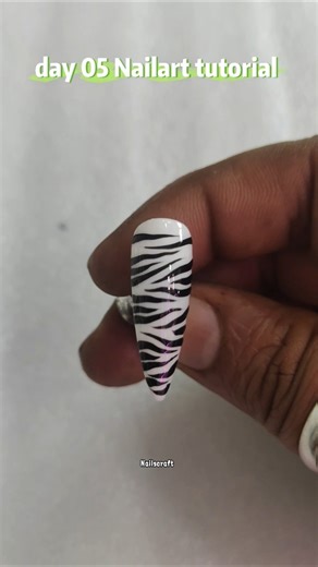 Step-by-step zebra nail art ✨ Save & try#shorts #trendingshorts #nailart #nails #viral