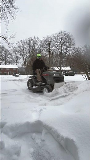Wood Snow Plow 😂 plowing deep snow #diy #snowremoval