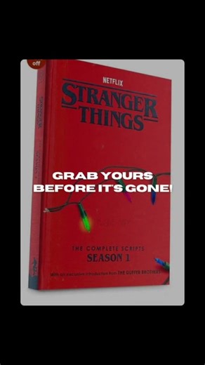 “The complete script book of Stranger Things Season 1.#pinterest #amazonfinds #strangerthings #viral