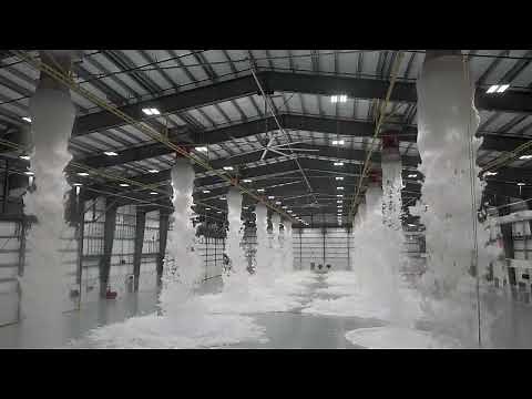 Aviation Center of Excellence M5 Hangar Foam Fire Suppression Test | Yulista