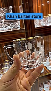 Gorgeous crystal tea set💚🍒 #reelsviralシ #reelschallenge #facebookviral #homedecorideas #reelskarofeelkaro #handmade #porcelain #gaming | Khan bartan store