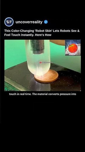 This Color-Changing 'Robot Skin' That Lets Robots See & Feel Touch Instantly #robot #shorts