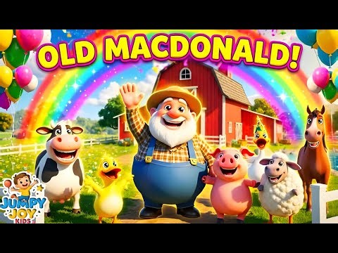 Old MacDonald Had a Farm 🐄🐑🐴 | 3D Animated Nursery Rhyme for Kids | E-I-E-I-O Song