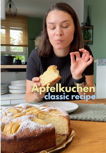 Versunkener Apfelkuchen recipe — fluffy sunken German apple cake