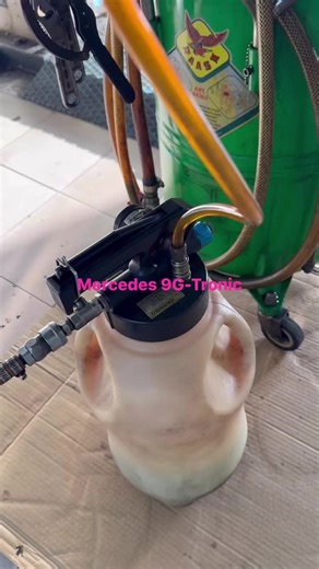 Mercedes 9G-Tronic gearbox oil changed#automobile #cleaning #mechanic