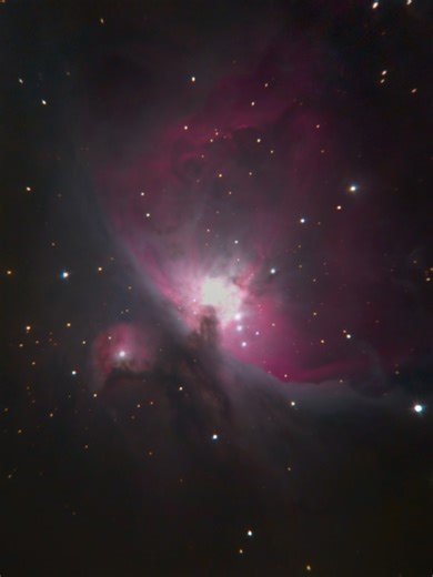 tinh vân orion qua kính thiên văn d114f900 p2#xuhuong #telescope #orion #photoshop #nebula