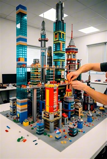 😹 Will This Futuristic LEGO City Survive… or Collapse? 🧩🌆 #lego