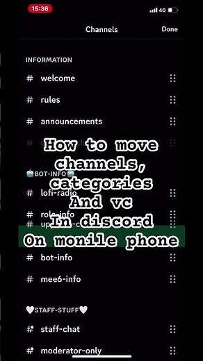 How to move channels, categories and vc in discord on mobile📲
