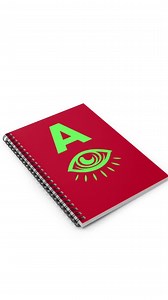 Eye & Initial Spiral Notebook – Ruled Line Journal, Back to School - Etsy