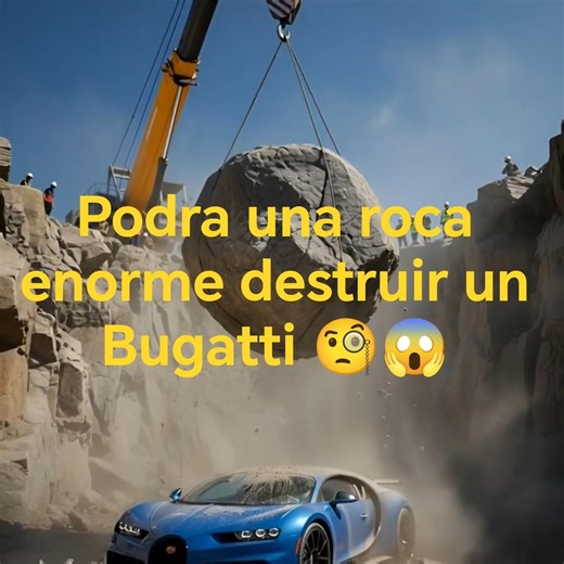 Puede una roca gigante destruir un Bugatti El res