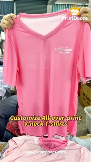 Customize V- Neck Summer AOP T-Shirt