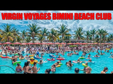 Exploring Bimini Beach club with Virgin Voyages | Travel Vlog