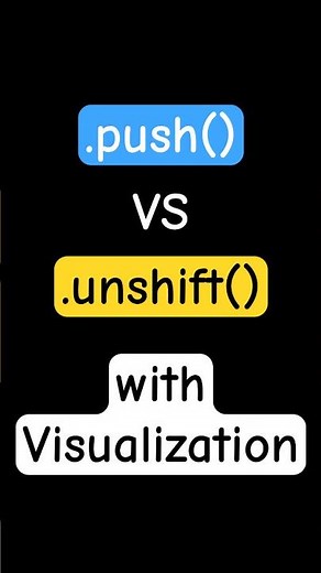 JavaScript Arrays: PUSH vs UNSHIFT (Animated) ⚡️| VMGR Academy கல்வியால் உயர்வோம்