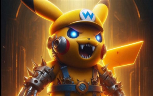 马里奥化身黑化版皮卡丘，可爱vs凶悍，你喜欢哪种呢？#任天堂新作 #宝可梦 #鬼畜 #瓦里奥