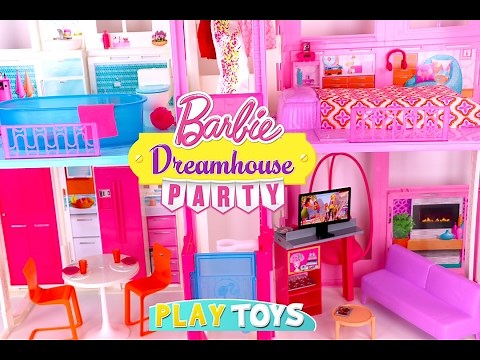 Glam Barbie doll house tour! Play Toys!