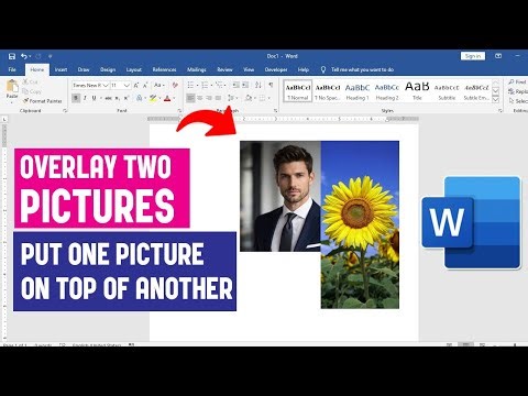 How to Overlay Two Pictures in Word | Put one picture on top of another in Word