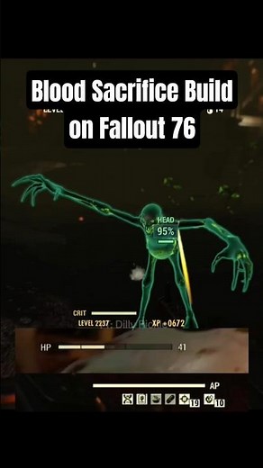 Blood Sacrifice Build on Fallout 76 is actually really good 👍 #fallout76 #fallout #bethesda #gaming