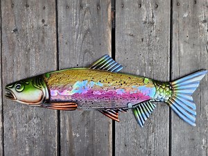 Fresh Water Fish Metal Wall Art Lodge Decor Sculpture, Metal and Glass Lake House Decorations, CHOOSE Style - Etsy