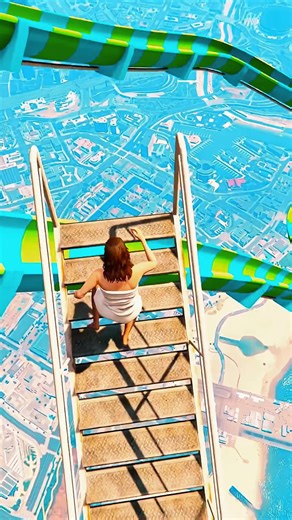 Hilarious Helicopter Water Slide Adventure