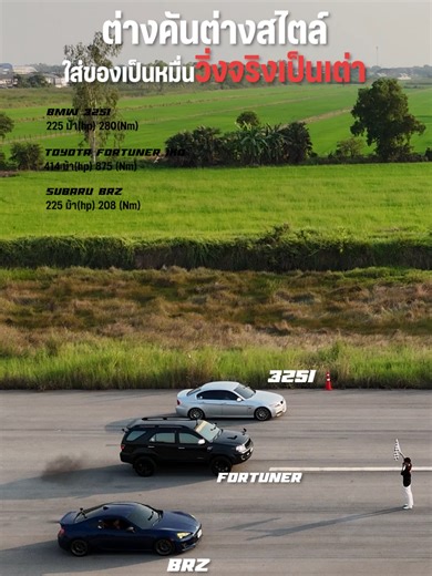การแข่งรถระหว่าง BMW, Toyota และ Subaru ในไทย