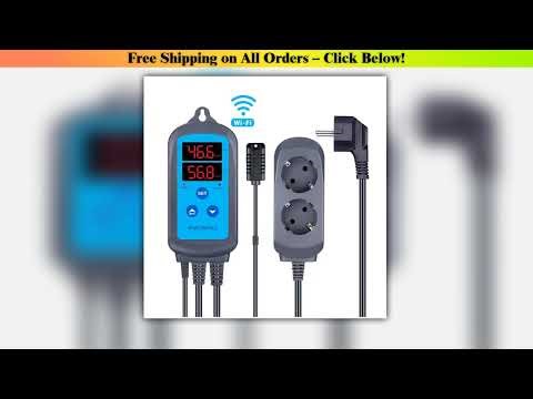 INKBIRD Digital 2.4GHz Wi-Fi Humidity Controller IHC-200 Dual Outlet Pre-Wired Humidistat Support