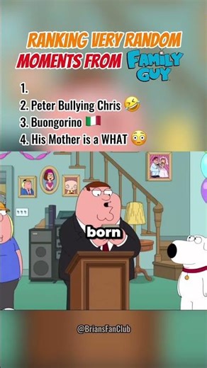 Ranking Very Random Moments from Family Guy 🤣