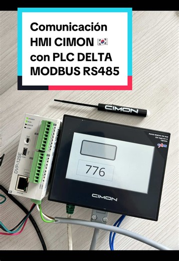 Conexión HMI CIMON y PLC Delta con Modbus RS485