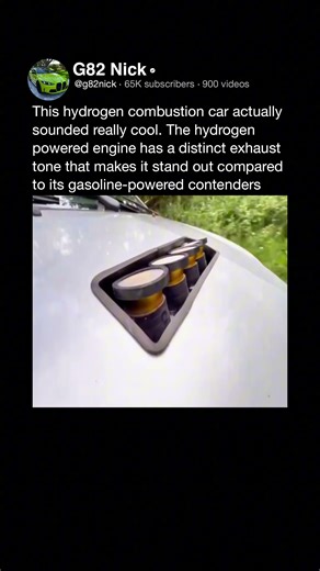 This hydrogen combustion car actually sounded really cool. The hydrogen powered engine has a