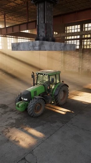 Hydraulic Press vs Monster Tractor 🚜🔥 #usa #viral