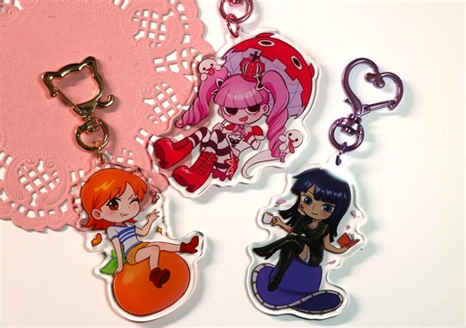 One Piece Heroines Acrylic Keychain Charms | Perona | Nami | Robin - Etsy