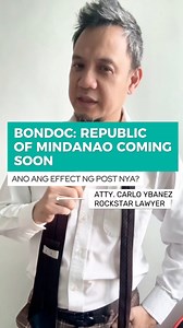 Sabi ni Jimmy Bondoc: Republic of Mindana. Coming Soon. Ano ang effect nito? #therockstarlawyer #legalknowledgesharing #fypage #HeyMoonshine #lawyer | Atty Carlo Ybanez