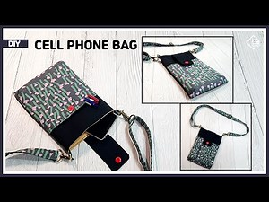 DIY Make a cell phone bag with two pockets / Easy to make crossbody bag [Tendersmile Handmade]