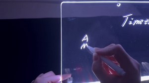 19 Highlighter,Led Note Board with Colors,11.8"X7.9",4 Modes & 7 Colors Lumiboard Led Drawing Board for Kids,Light Up Sign,Acrylic Dry Erase Board with Stand,Include Adapter,Hanging Chain,Spray Bottle