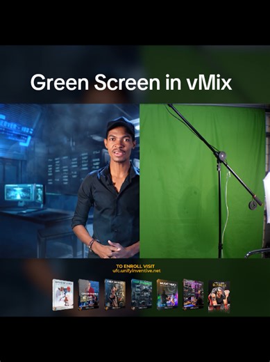 How to Live stream using Green Screen in vMix from my course Live streaming pro! #likes #video #masterclass #livestreaming #live
