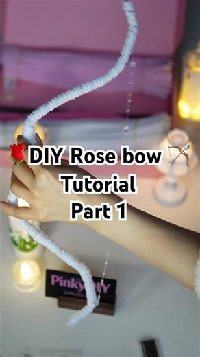 🌹DIY Rose bow 🏹 Tutorial-Part 1: How to make the structure of the bow?#craftkit #easydiy #pinkydiy