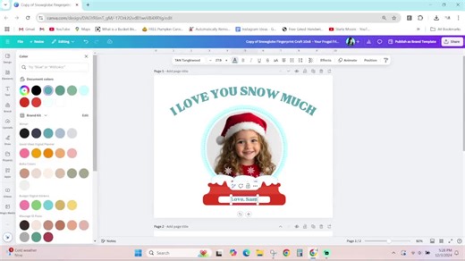 Editable 2025 Christmas Handprint Art, Fingerprint Art Craft, Toddler Christmas Keepsake, Baby Handprint Printable Christmas Card   Bonus! - Etsy