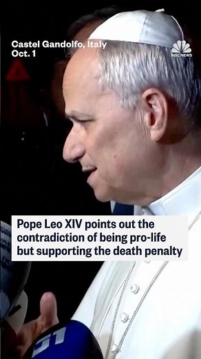 Pope Leo XIV points out the contradiction of being pro-life but supporting the death penalty