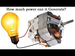Universal motor as 100W generator from mixer diy