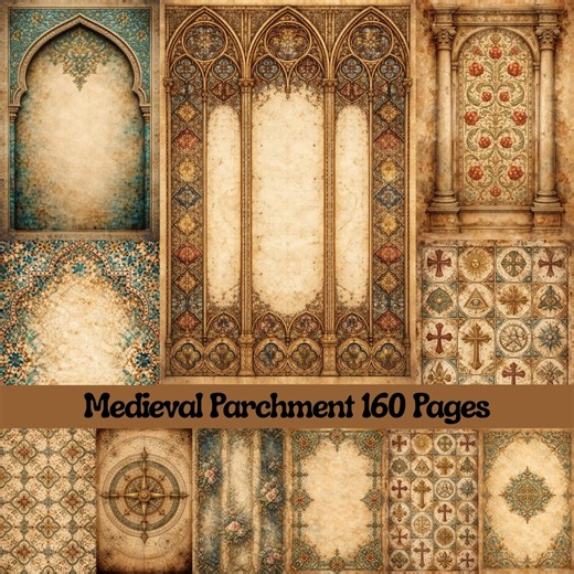 Medieval Parchment Paper Junk Journal Kit, Gothic Scrapbook Papers, Old Manuscript Pages (digital Download) - Etsy