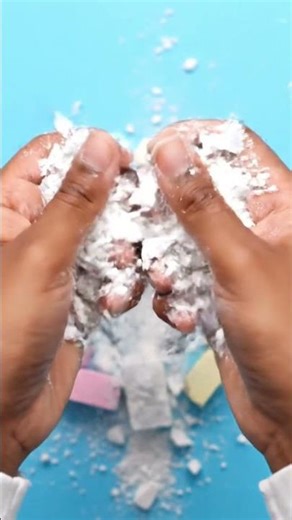 BABY BLUE CHALK ASMR 💙 | Clean Slow Crush & Falling Powder | Pure Satisfaction ✨ #viral #satisfying