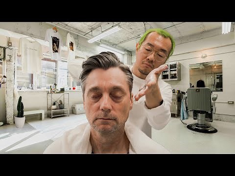 💈 Sculpting My Perfect Look: Scissor Trim & Casual/Formal Hairstyling | Maeta Barber Life, Osaka