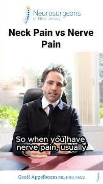 Neck Pain vs Nerve Pain - Dr. Geoff Appelboom MD, PHD, FACS