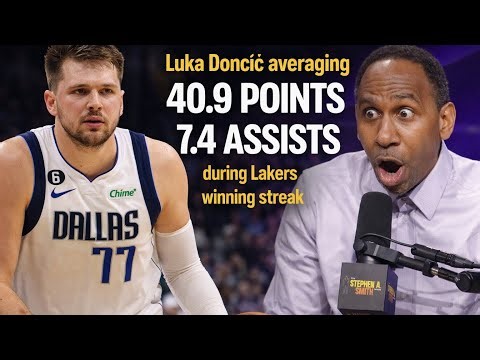 Stephen A Smith REACTS to Luka Doncic HISTORIC Lakers Run (40.9 PPG!)
