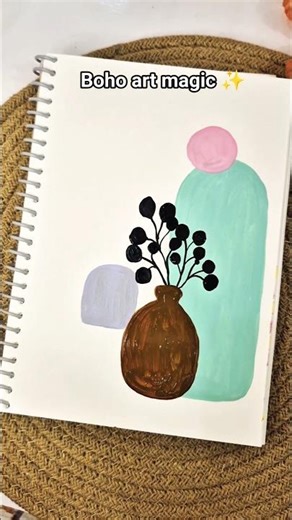 Easy boho Art tutorial ✨️#art #paintingtutorial #satisfyingart #bohoart #relaxingart #shorts #yt