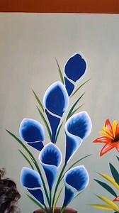 310K views · 6.5K reactions | Sinple flower painting ❤️️ #watercolor #wallart #artist #wallpainting #fbreelsvideo #painting #highlight #flowers | Binay Garai Binita | Facebook