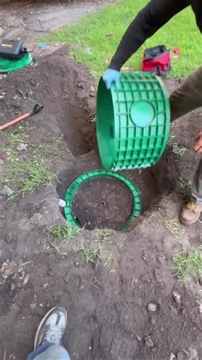 Riser installation complete ✅ Easy access for future septic maintenance