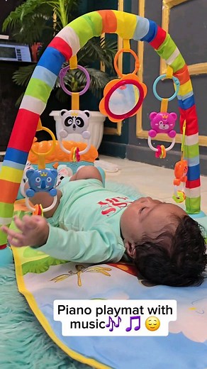 1K views · 657 reactions | Piano Playmat features five interchangeable colored dangling toys and piano sounds to engage the baby’s nerve and muscle coordination skills by kicking the keyboards✅️ #pianoplaymat #babytoy #toys #nilababyshop | NILA BABY SHOP | Facebook