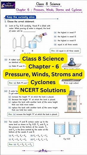 Class 8 Science Chapter 6 Pressure, Winds, Storms & Cyclones NCERT Solutions | Handwritten Notes